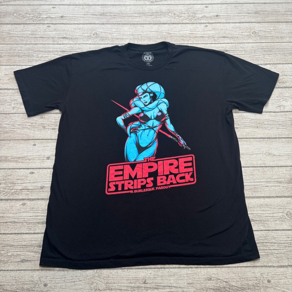 The Empire Strikes Back T-Shirt Men's 2XL Black Burlesque Loose Fit Streetwear